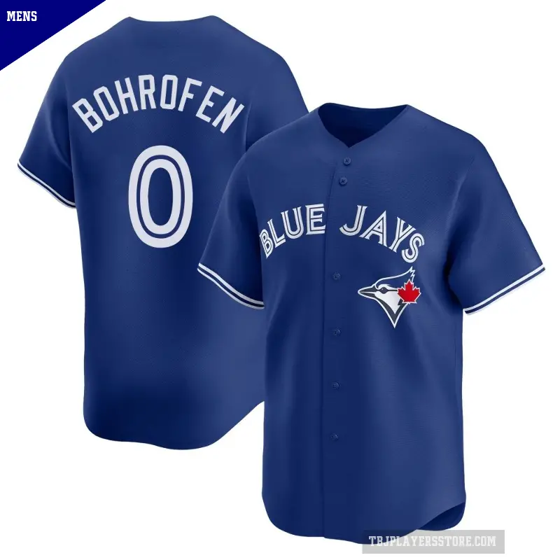 Men's No.0 Jace Bohrofen Toronto Blue Jays Royal Limited Alternate Jersey
