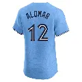 Men's No.12 Roberto Alomar Toronto Blue Jays Blue Elite Powder Alternate Jersey