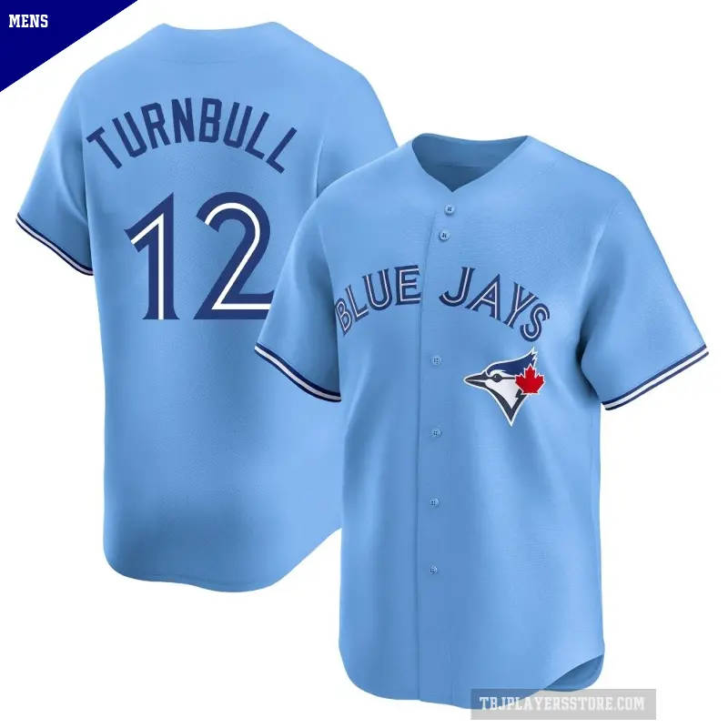 Men's No.12 Spencer Turnbull Toronto Blue Jays Blue Limited Powder Alternate Jersey