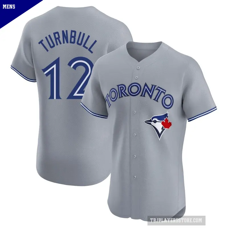 Men's No.12 Spencer Turnbull Toronto Blue Jays Gray Elite Road Jersey