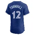 Men's No.12 Spencer Turnbull Toronto Blue Jays Royal Elite Alternate Jersey