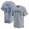 Men's No.13 Brandon Belt Toronto Blue Jays Gray Limited Away Jersey