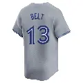 Men's No.13 Brandon Belt Toronto Blue Jays Gray Limited Away Jersey