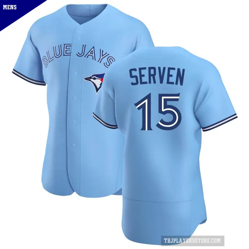 Men's No.15 Brian Serven Toronto Blue Jays Blue Authentic Powder Alternate Jersey