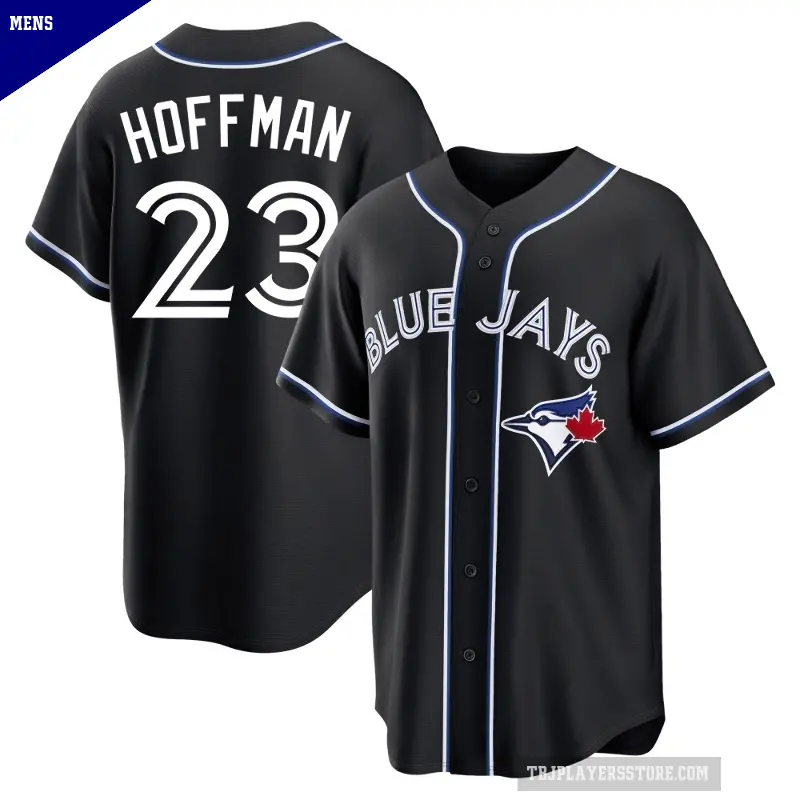 Men's No.23 Jeff Hoffman Toronto Blue Jays Black Replica Fashion Out Jersey