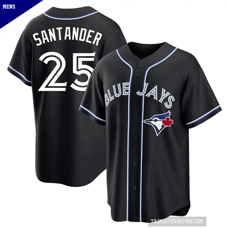 Men's No.25 Anthony Santander Toronto Blue Jays Black Replica Fashion Out Jersey