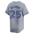 Men's No.25 Carlos Delgado Toronto Blue Jays Gray Limited Away Jersey
