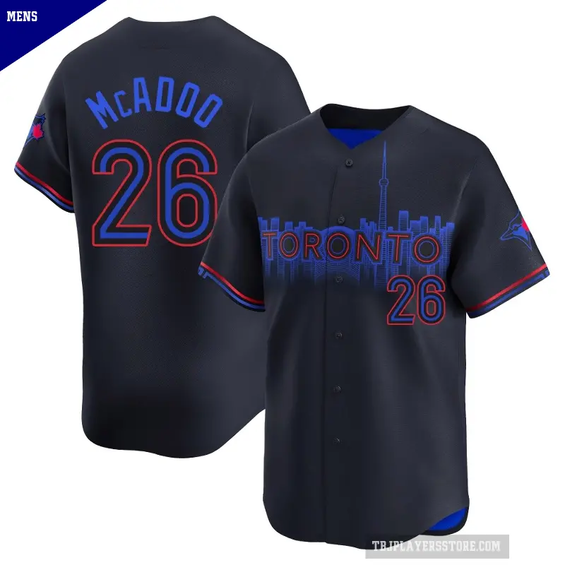 Men's No.26 Charles McAdoo Toronto Blue Jays Black Limited 2024 City Connect Jersey