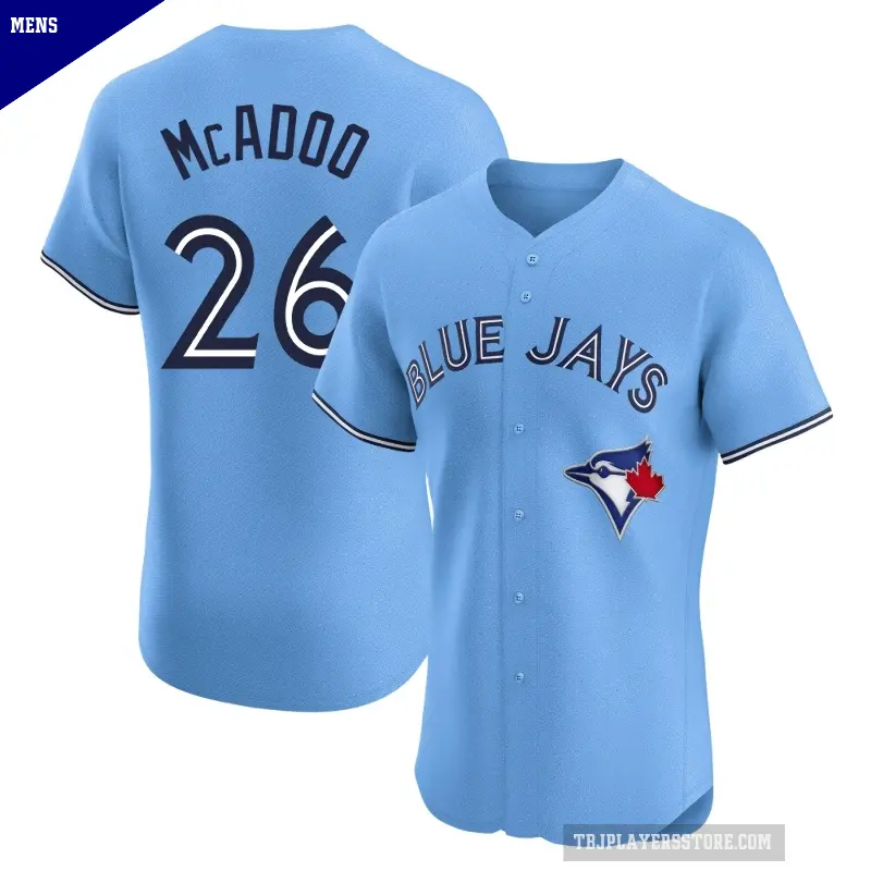 Men's No.26 Charles McAdoo Toronto Blue Jays Blue Elite Powder Alternate Jersey