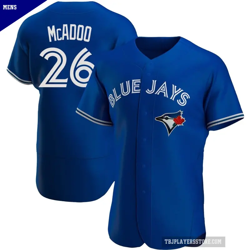 Men's No.26 Charles McAdoo Toronto Blue Jays Royal Authentic Alternate Jersey