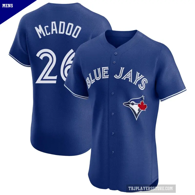 Men's No.26 Charles McAdoo Toronto Blue Jays Royal Elite Alternate Jersey