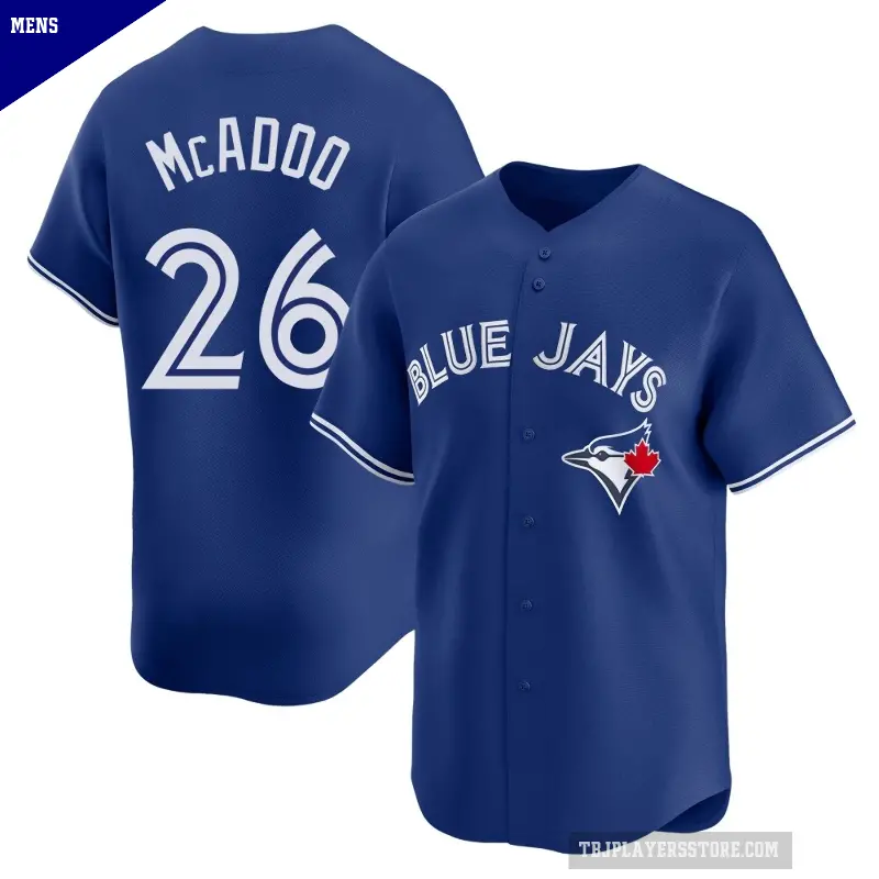 Men's No.26 Charles McAdoo Toronto Blue Jays Royal Limited Alternate Jersey