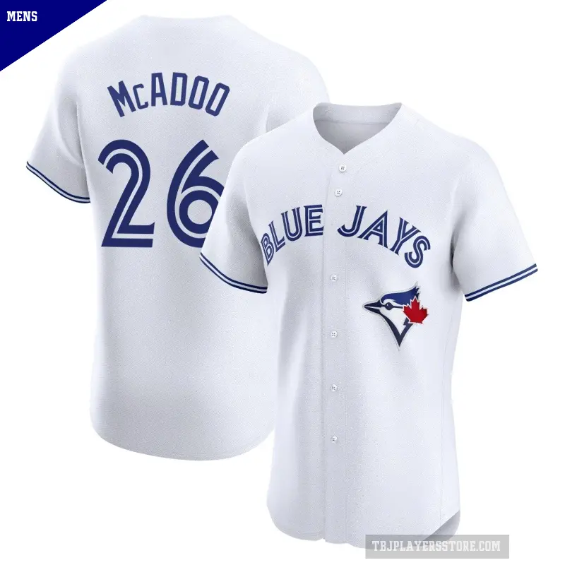 Men's No.26 Charles McAdoo Toronto Blue Jays White Elite Home Jersey
