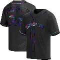 Men's No.26 Chris Carpenter Toronto Blue Jays Black Replica Holographic Alternate Jersey