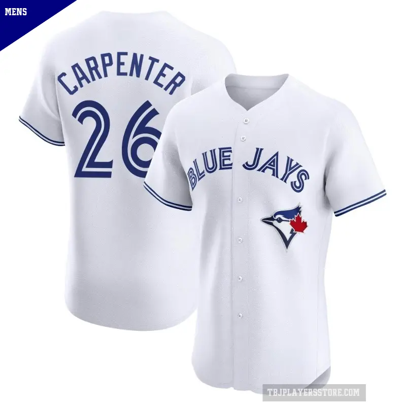 Men's No.26 Chris Carpenter Toronto Blue Jays White Elite Home Jersey