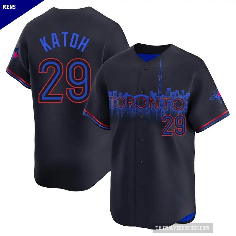 Men's No.29 Gosuke Katoh Toronto Blue Jays Black Limited 2024 City Connect Jersey