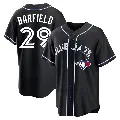 Men's No.29 Jesse Barfield Toronto Blue Jays Black Replica Fashion Out Jersey