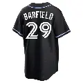 Men's No.29 Jesse Barfield Toronto Blue Jays Black Replica Fashion Out Jersey