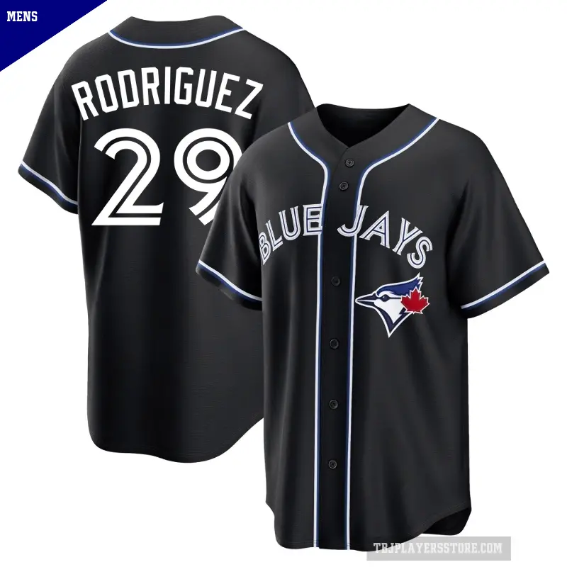 Men's No.29 Yariel Rodriguez Toronto Blue Jays Black Replica Fashion Out Jersey