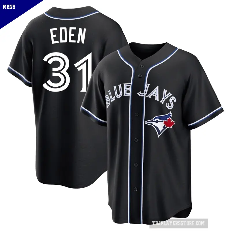 Men's No.31 Cam Eden Toronto Blue Jays Black Replica Fashion Out Jersey