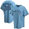Men's No.35 Ryan Borucki Toronto Blue Jays Blue Replica Powder Alternate Jersey
