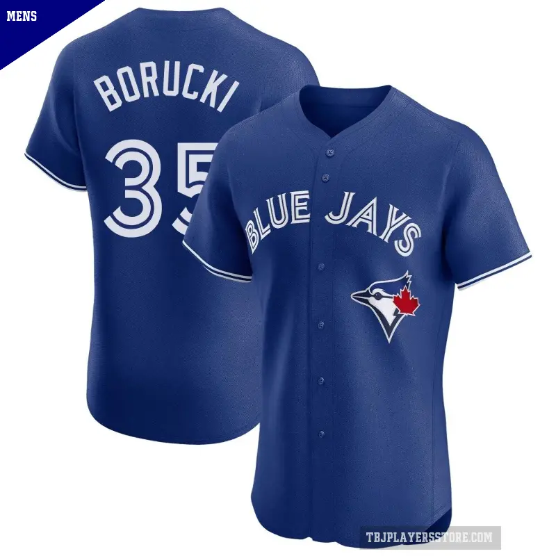 Men's No.35 Ryan Borucki Toronto Blue Jays Royal Elite Alternate Jersey