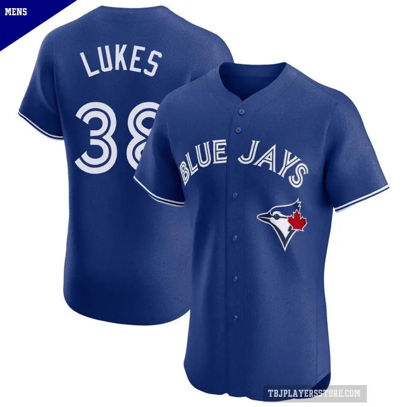 Men's No.38 Nathan Lukes Toronto Blue Jays Royal Elite Alternate Jersey