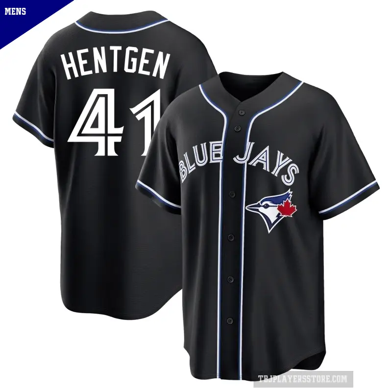 Men's No.41 Pat Hentgen Toronto Blue Jays Black Replica Fashion Out Jersey