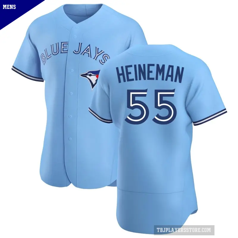 Men's No.55 Tyler Heineman Toronto Blue Jays Blue Authentic Powder Alternate Jersey