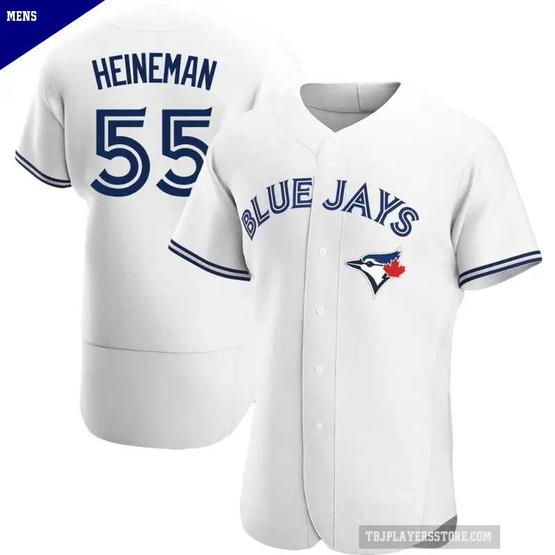 Men's No.55 Tyler Heineman Toronto Blue Jays White Authentic Home Jersey