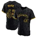 Men's No.63 Braydon Fisher Toronto Blue Jays Black Authentic Snake Skin City Jersey