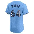 Men's No.64 Adam Macko Toronto Blue Jays Blue Elite Powder Alternate Jersey