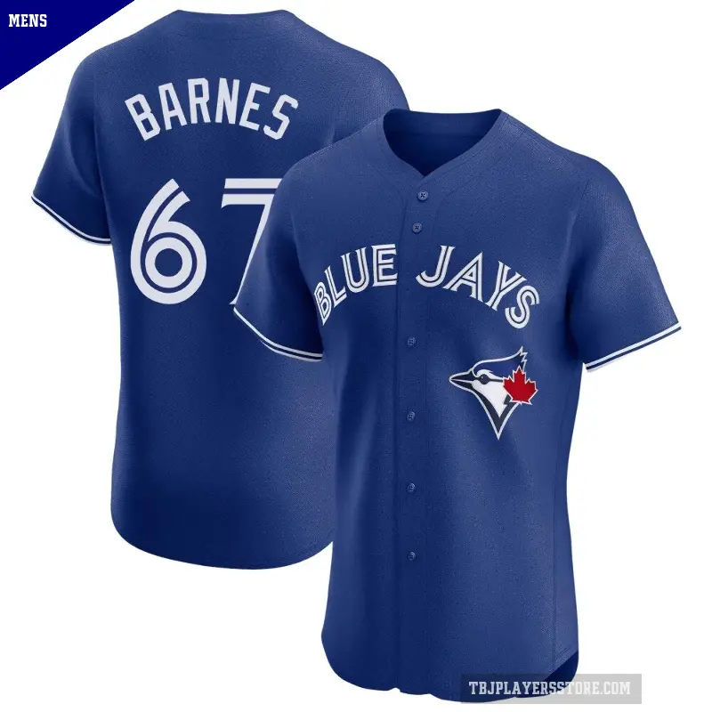 Men's No.67 Jacob Barnes Toronto Blue Jays Royal Elite Alternate Jersey