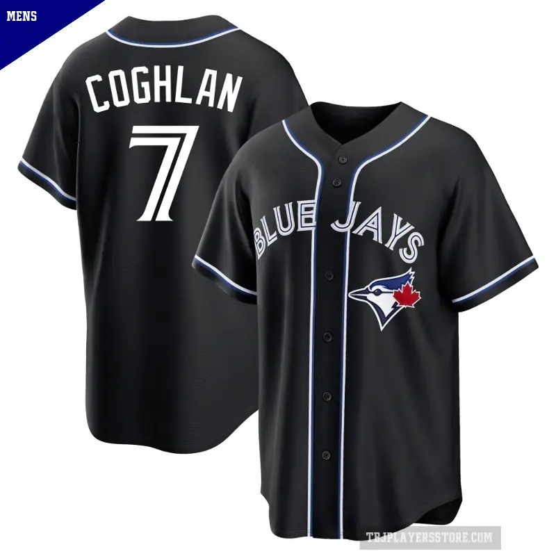 Men's No.7 Chris Coghlan Toronto Blue Jays Black Replica Fashion Out Jersey