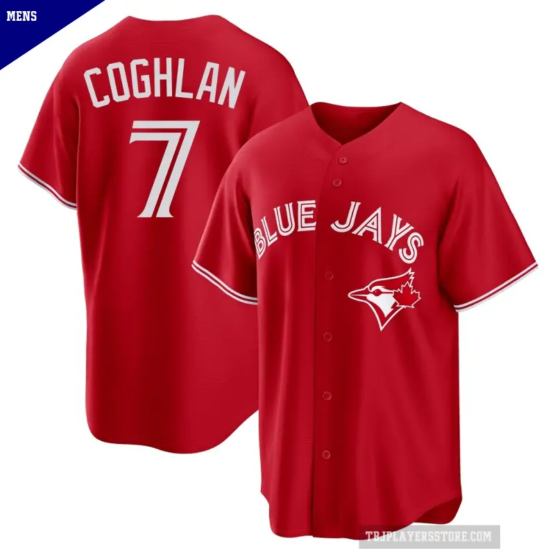 Men's No.7 Chris Coghlan Toronto Blue Jays Red Replica Canada Day Jersey