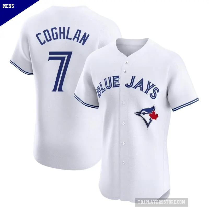 Men's No.7 Chris Coghlan Toronto Blue Jays White Elite Home Jersey