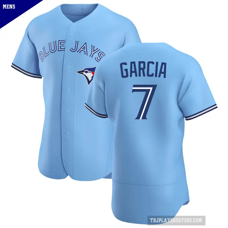Men's No.7 Damaso Garcia Toronto Blue Jays Blue Authentic Powder Alternate Jersey