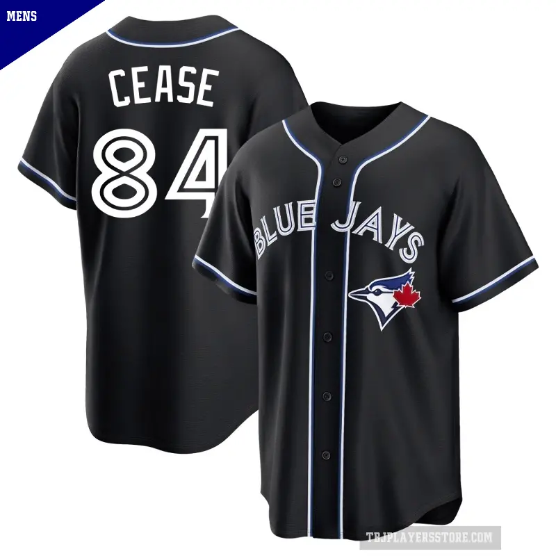 Men's No.84 Dylan Cease Toronto Blue Jays Black Replica Fashion Out Jersey