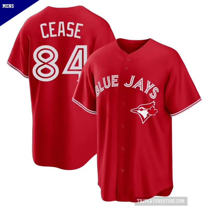 Men's No.84 Dylan Cease Toronto Blue Jays Red Replica Canada Day Jersey