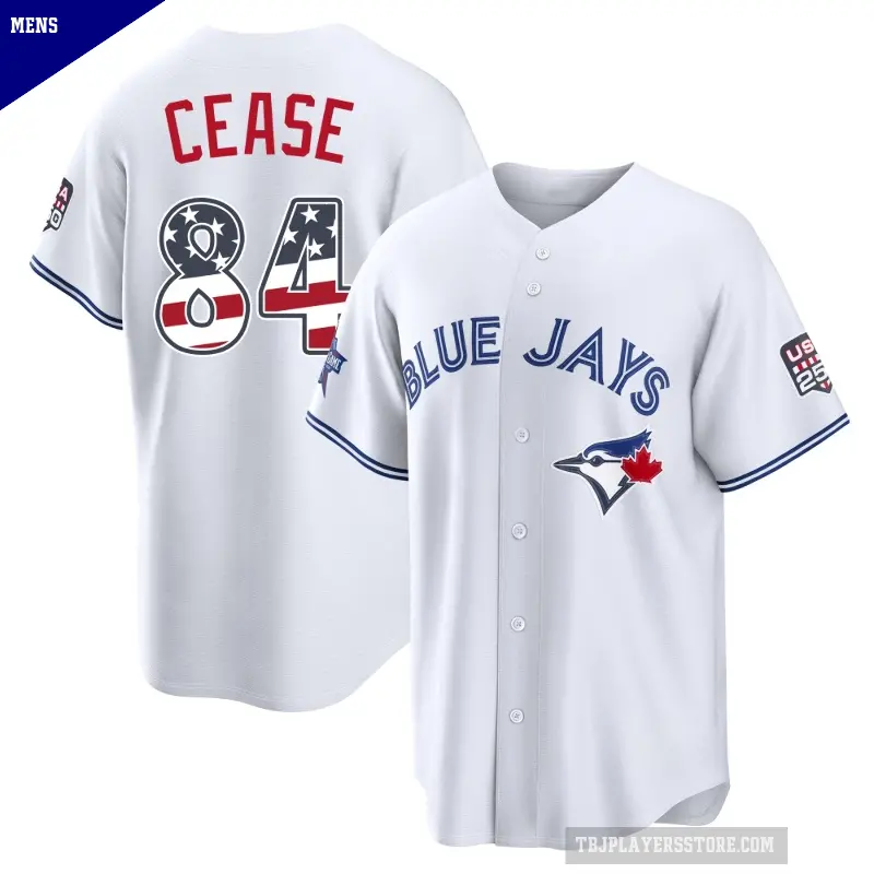 Men's No.84 Dylan Cease Toronto Blue Jays White Limited 2026 All-Star Edition Stars & Stripes Stadium Jersey
