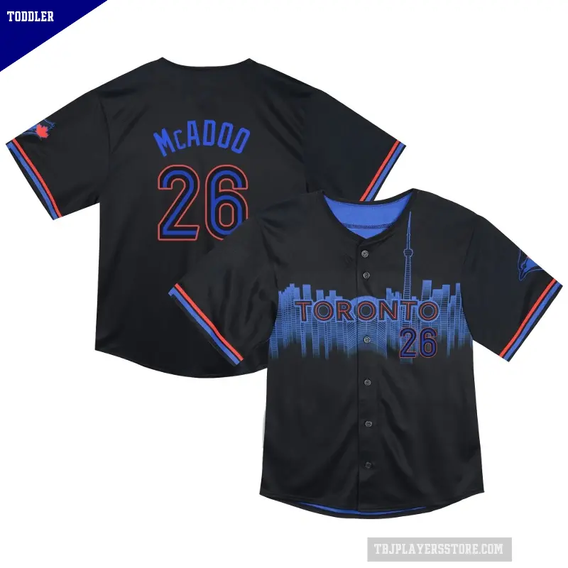 Toddler No.26 Charles McAdoo Toronto Blue Jays Black Limited 2024 City Connect Jersey