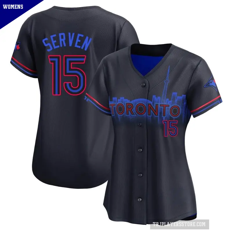 Women's No.15 Brian Serven Toronto Blue Jays Black Limited 2024 City Connect Jersey