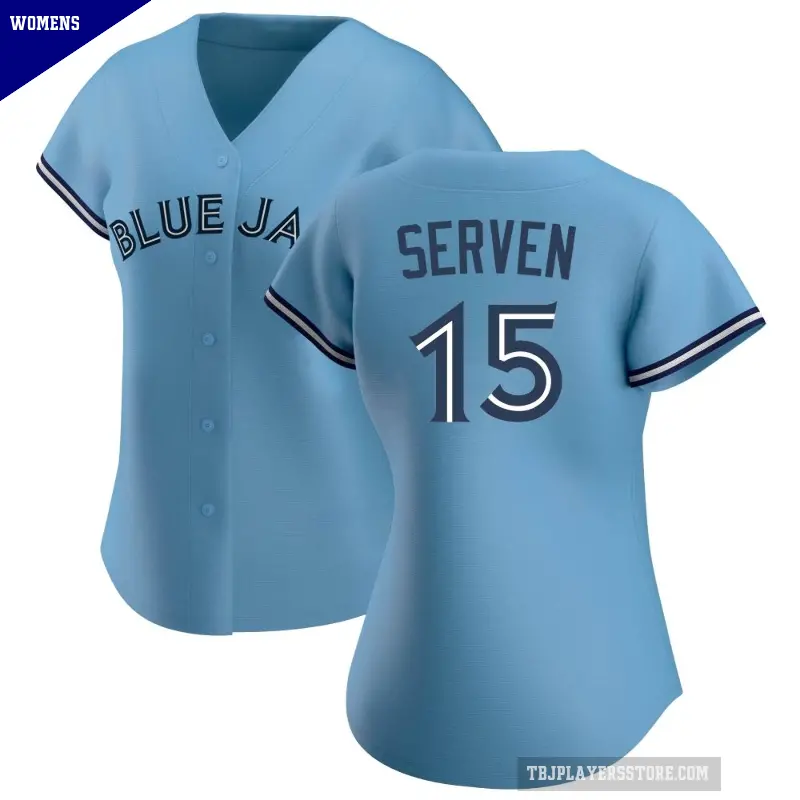 Women's No.15 Brian Serven Toronto Blue Jays Blue Replica Jersey