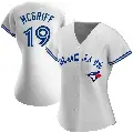 Women's No.19 Fred Mcgriff Toronto Blue Jays White Replica Home Jersey