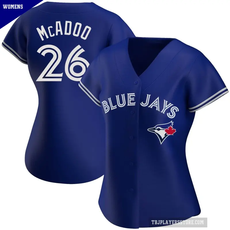 Women's No.26 Charles McAdoo Toronto Blue Jays Royal Replica Alternate Jersey