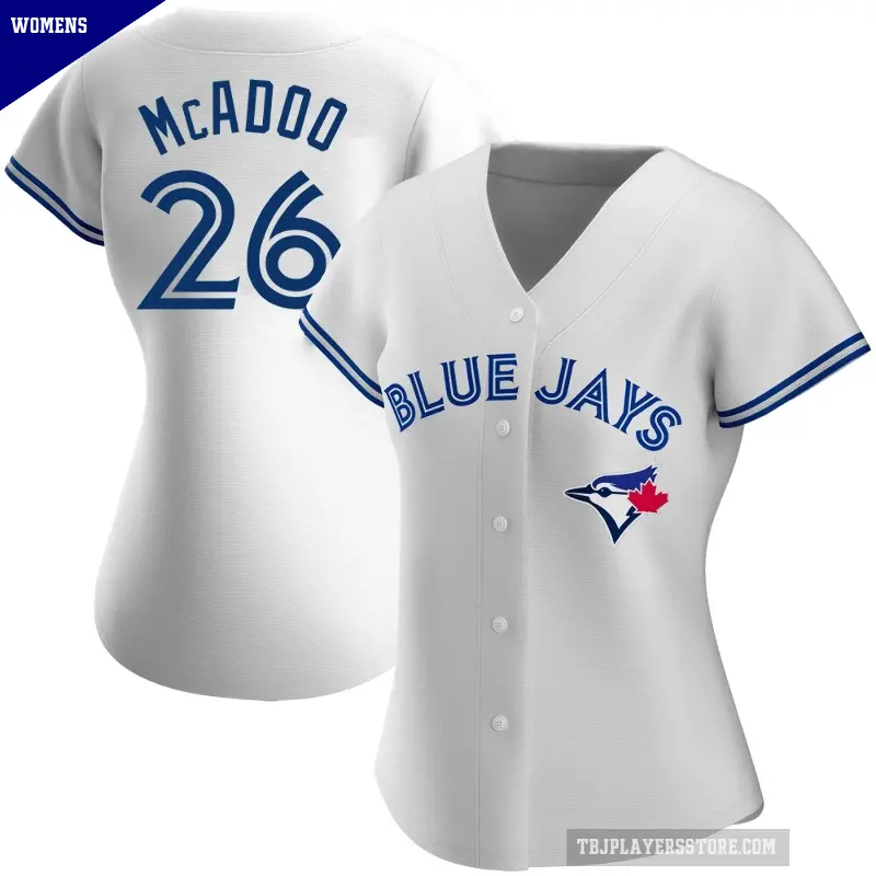 Women's No.26 Charles McAdoo Toronto Blue Jays White Authentic Home Jersey