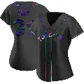 Women's No.31 Cam Eden Toronto Blue Jays Black Replica Holographic Alternate Jersey