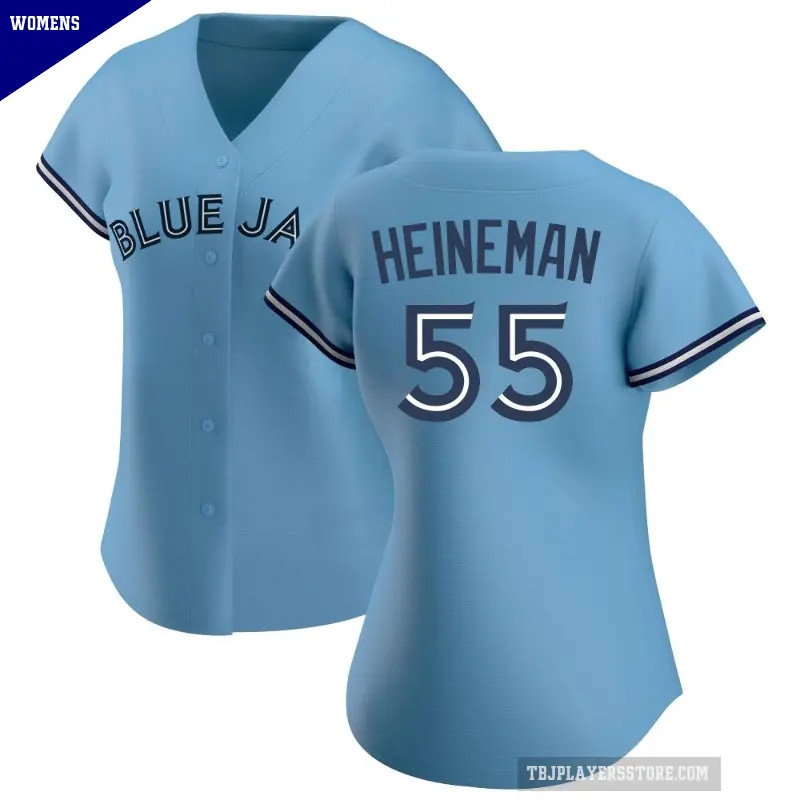 Women's No.55 Tyler Heineman Toronto Blue Jays Blue Replica Jersey