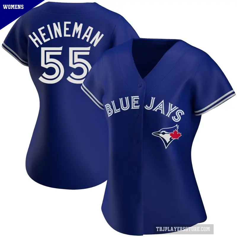 Women's No.55 Tyler Heineman Toronto Blue Jays Royal Authentic Alternate Jersey