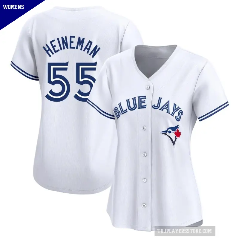 Women's No.55 Tyler Heineman Toronto Blue Jays White Limited Home Jersey